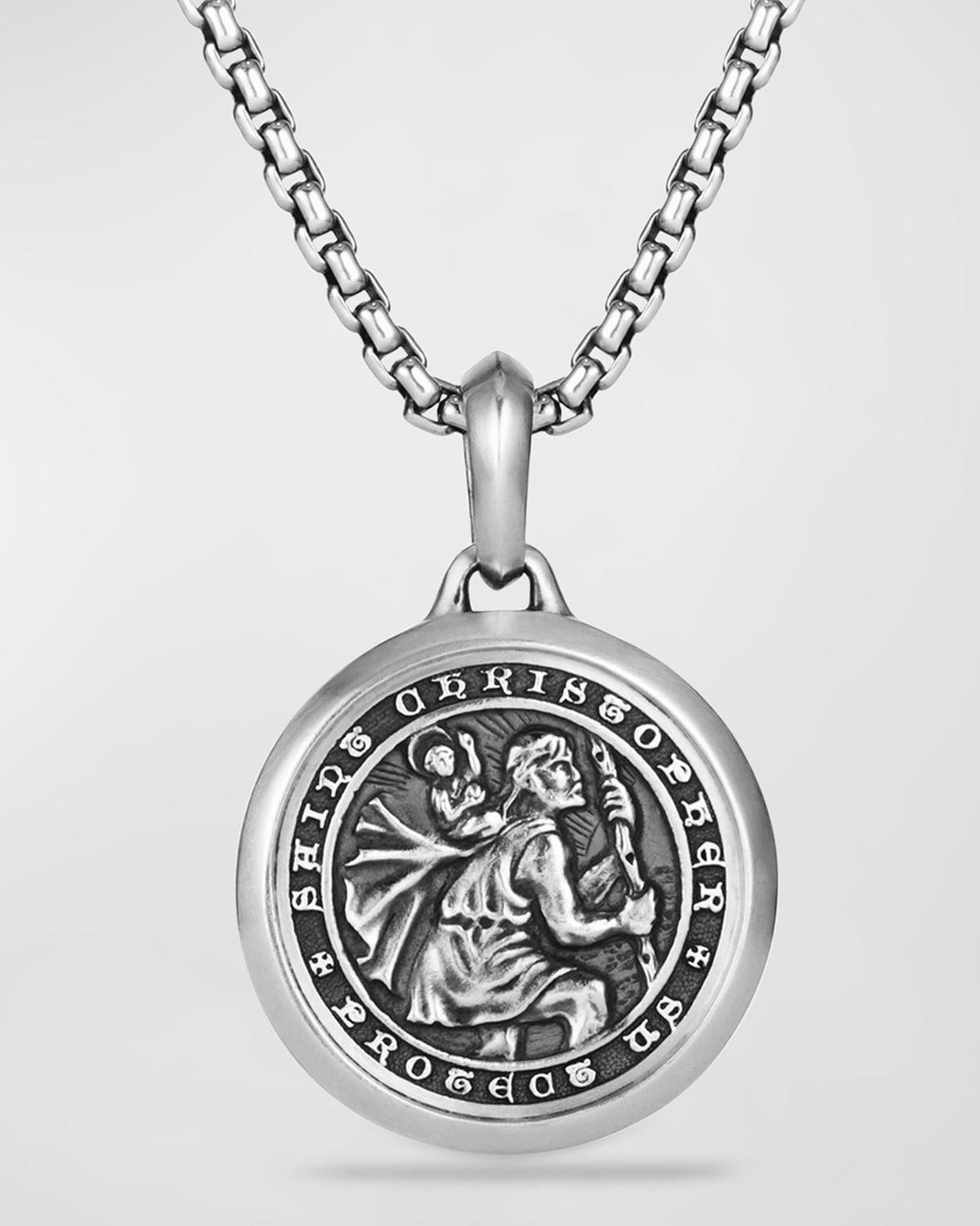 Mens The Amulets Sterling Silver St. Christopher Amulet Product Image