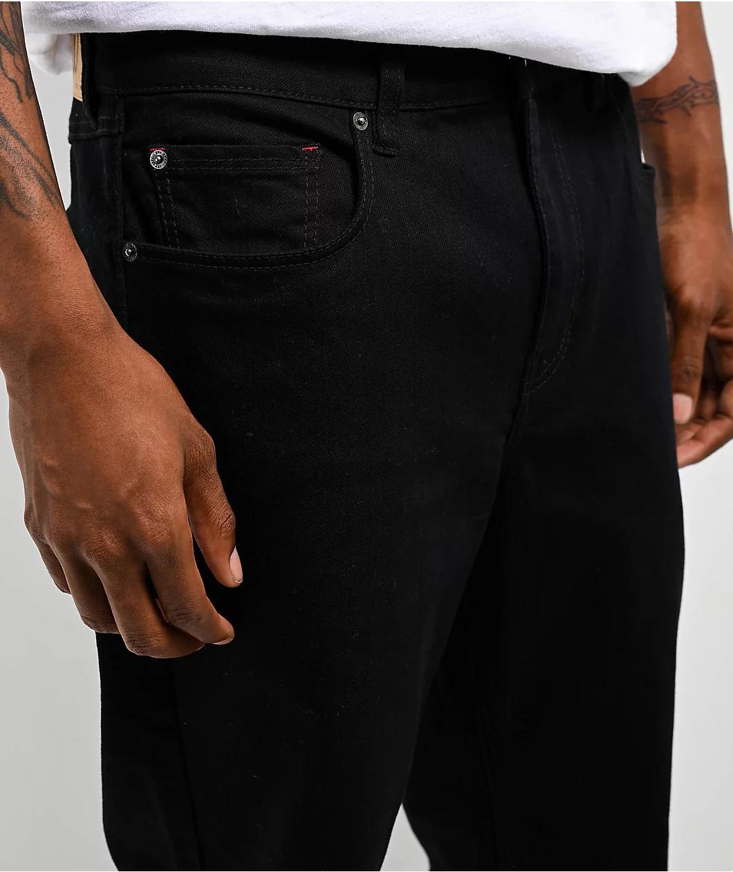 Freeworld Black Denim Straight Fit Jeans Product Image