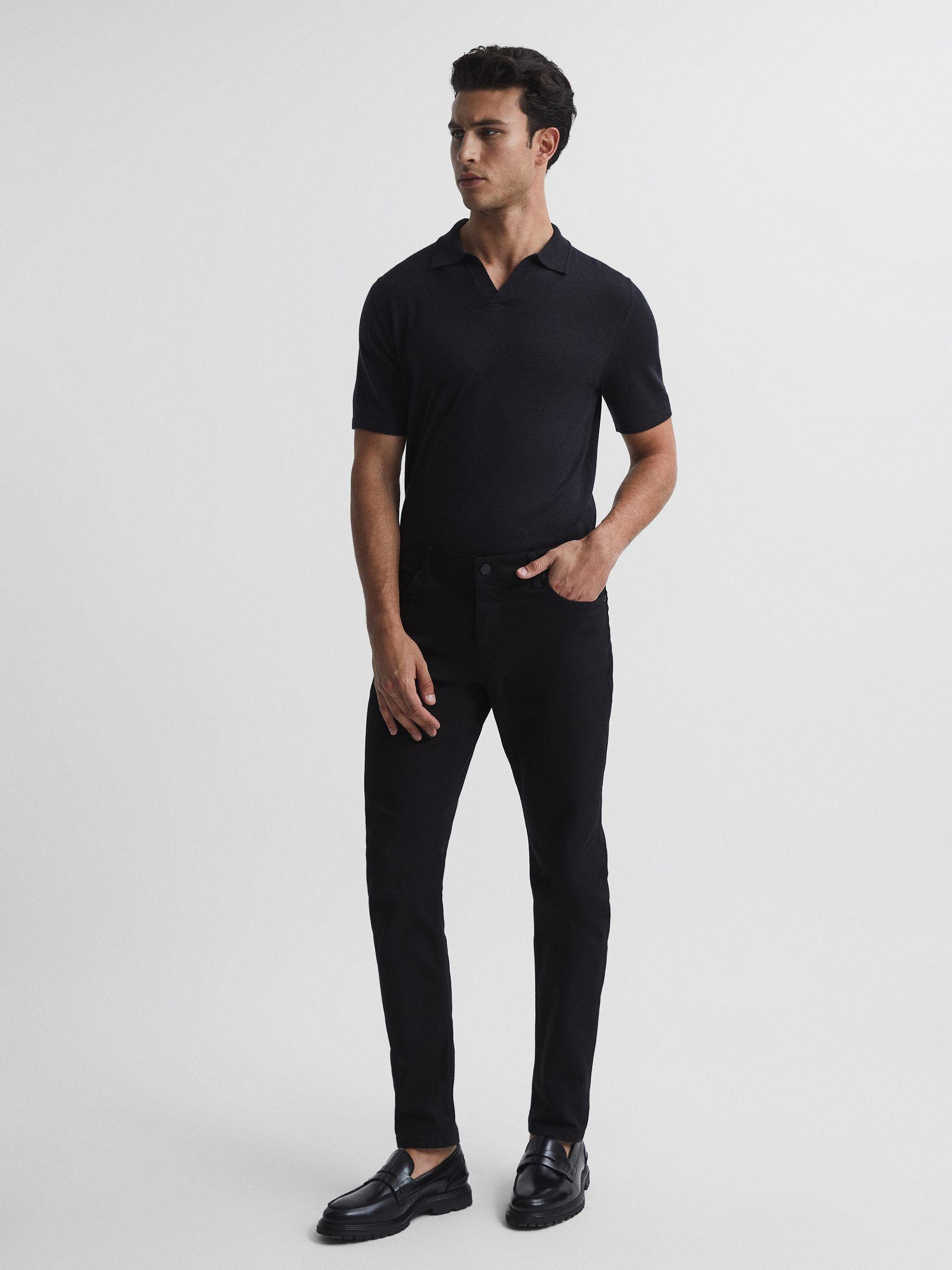 Slim Fit Jeans in Black Product Image