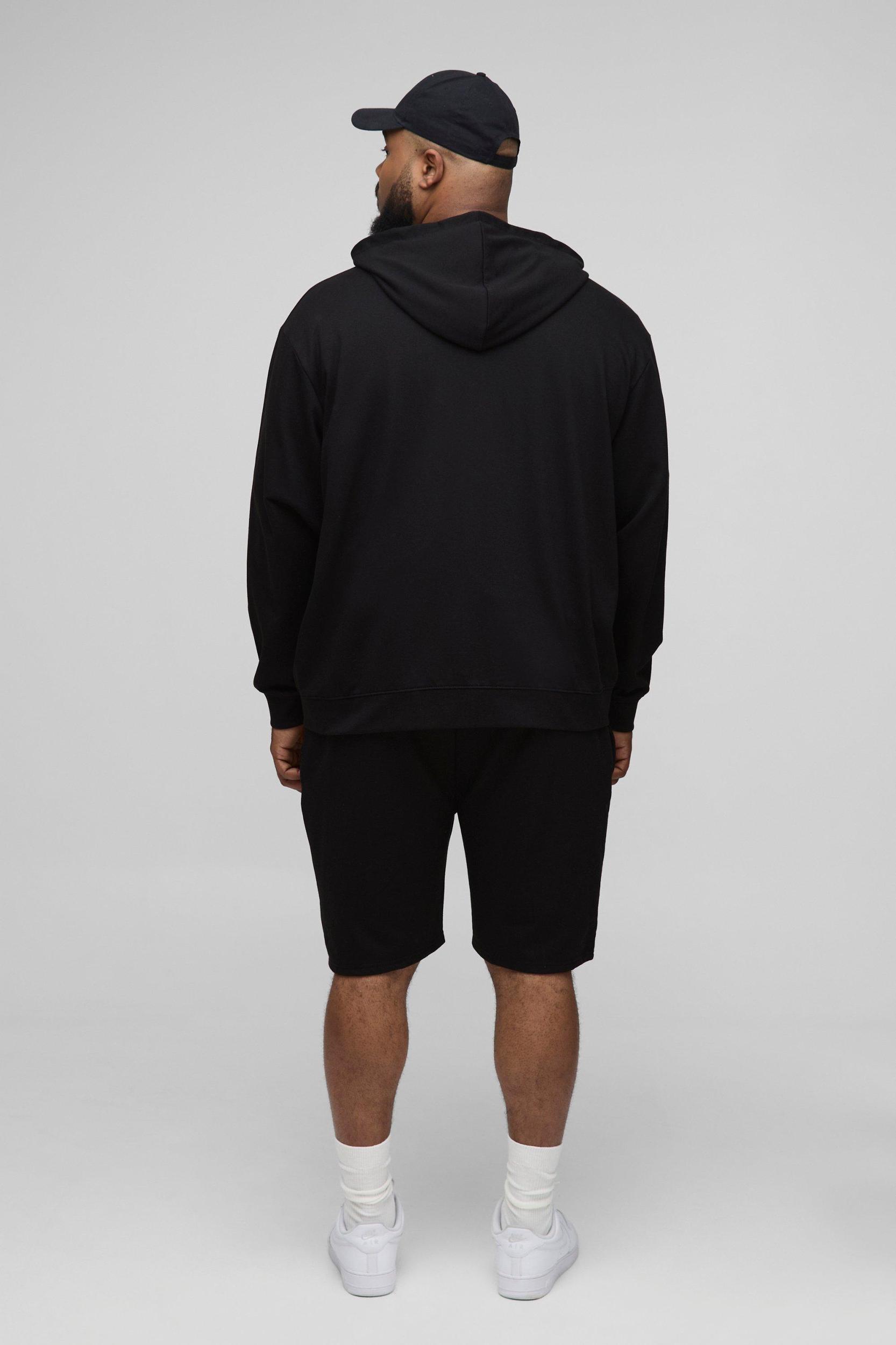 Plus 260GSM Loopback Slim Fit Basic Shorts | boohooMAN USA Product Image