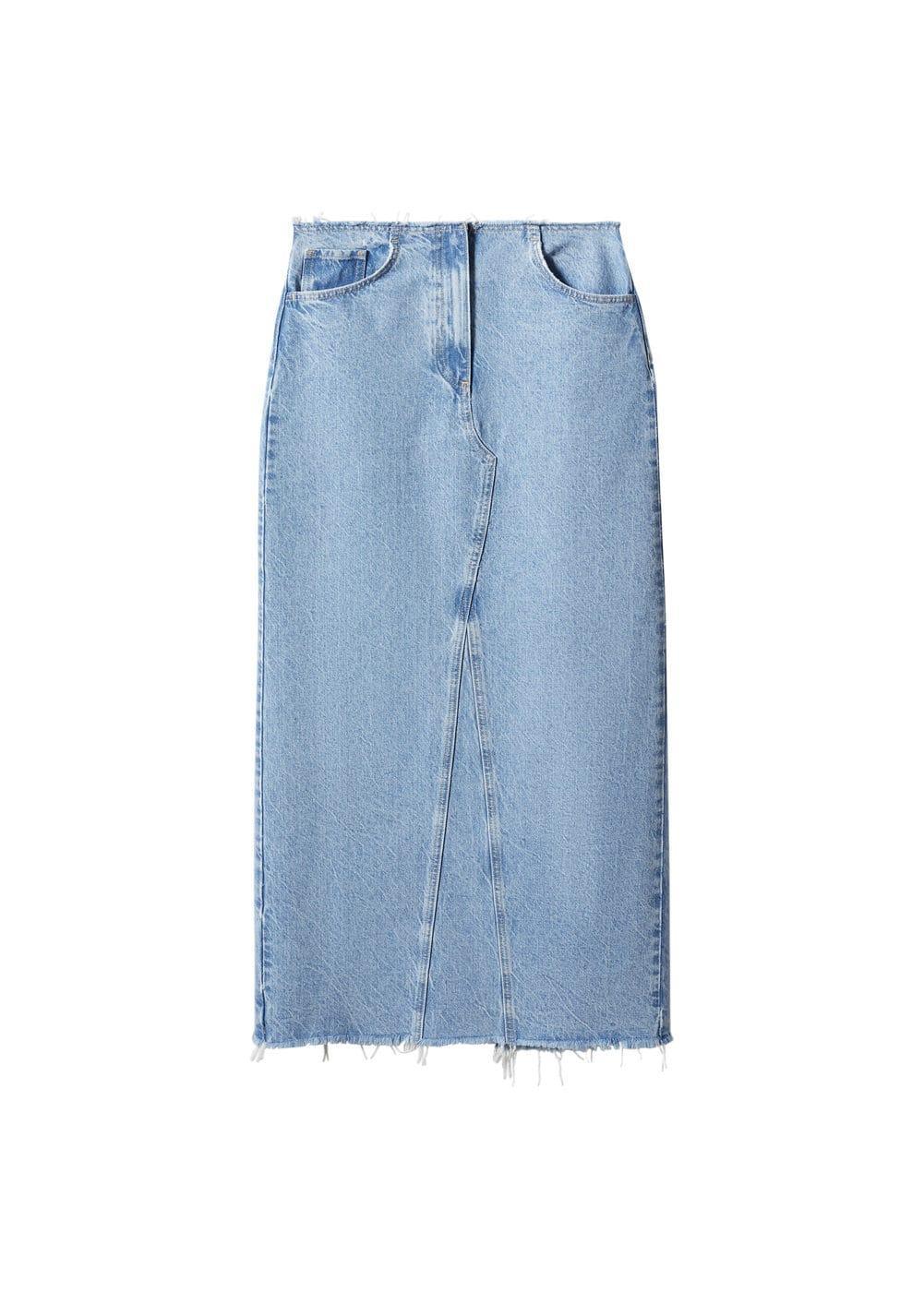 Mango Womens Denim Long Skirt Product Image