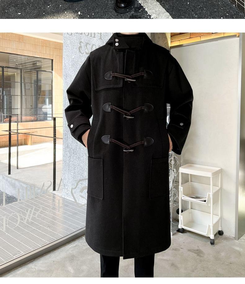 Plain Hooded Midi Duffle Coat Product Image