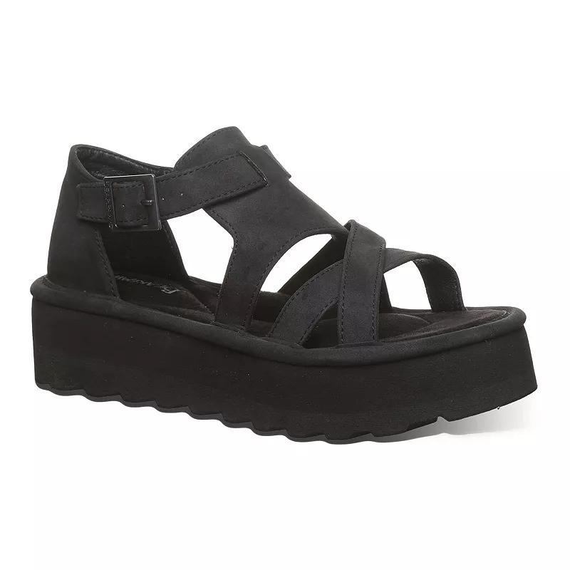 Bearpaw Pinnacle Women's Platform Buckle Sandals, Size: 7, Black Black Product Image