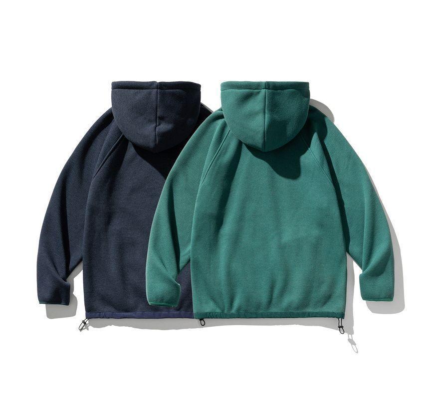 Drawstring Plain Hoodie Product Image