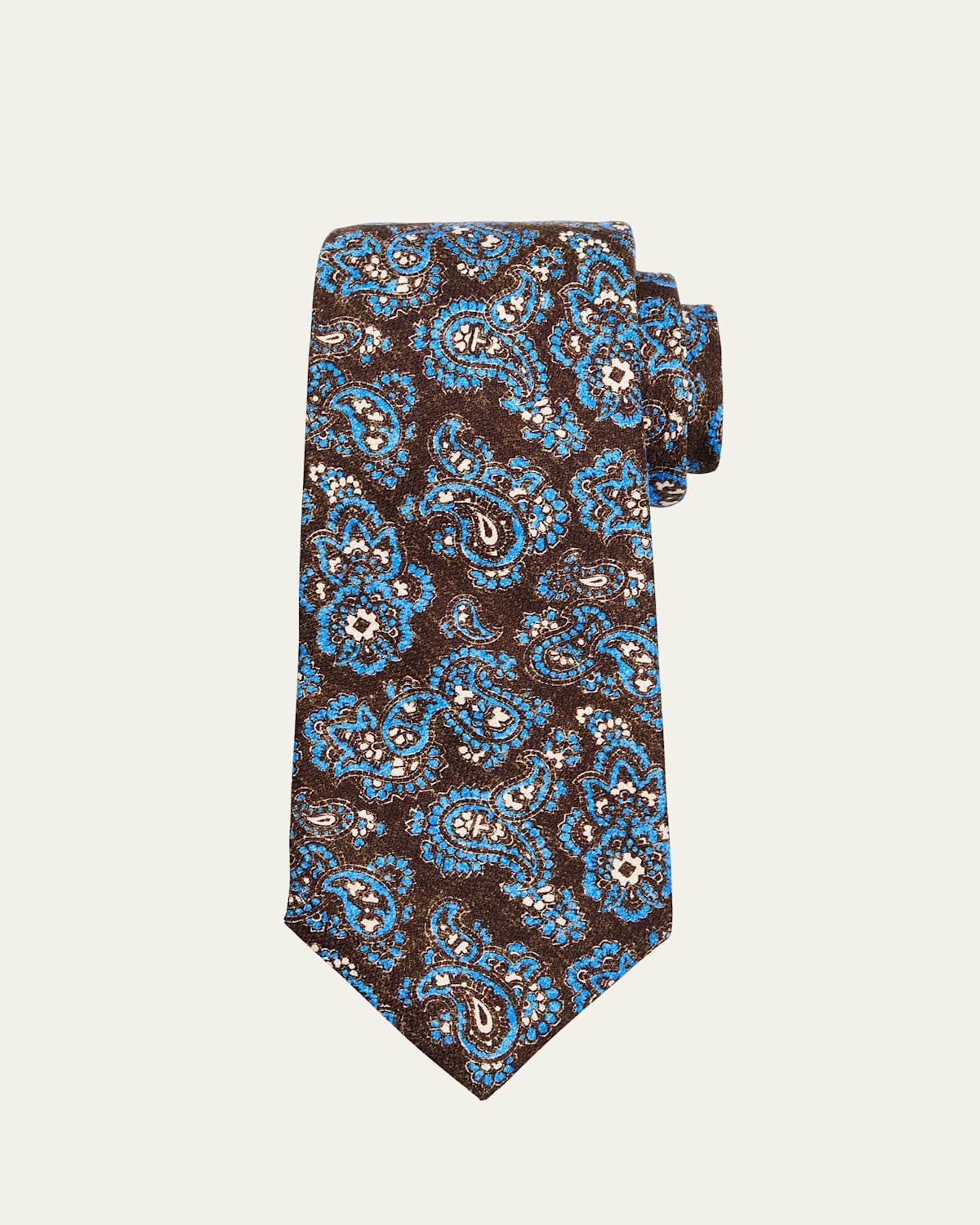 Mens Mini Paisley Silk Tie Product Image