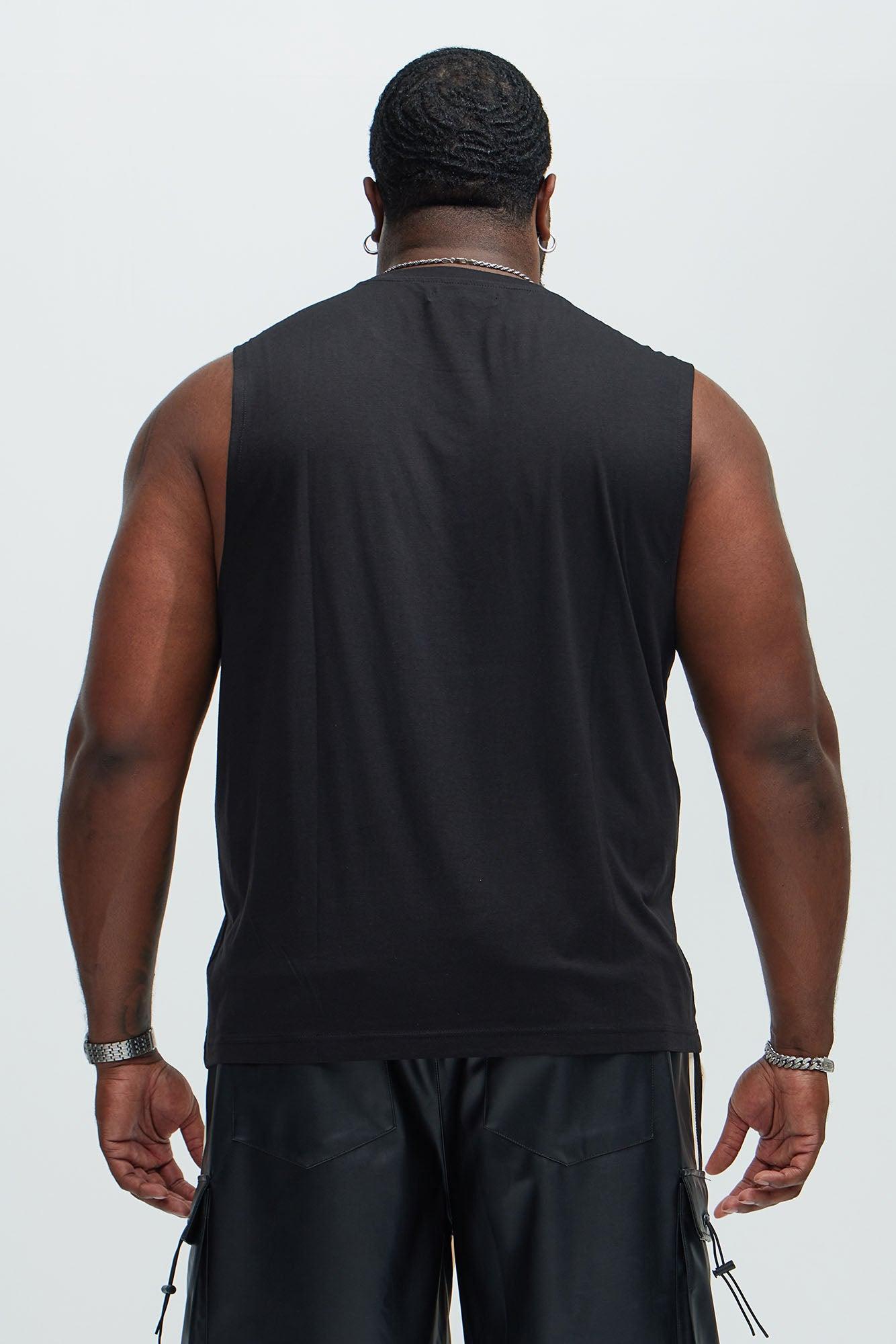 Essential Modal Lounge Sleeveless Muscle Tee - Black Product Image