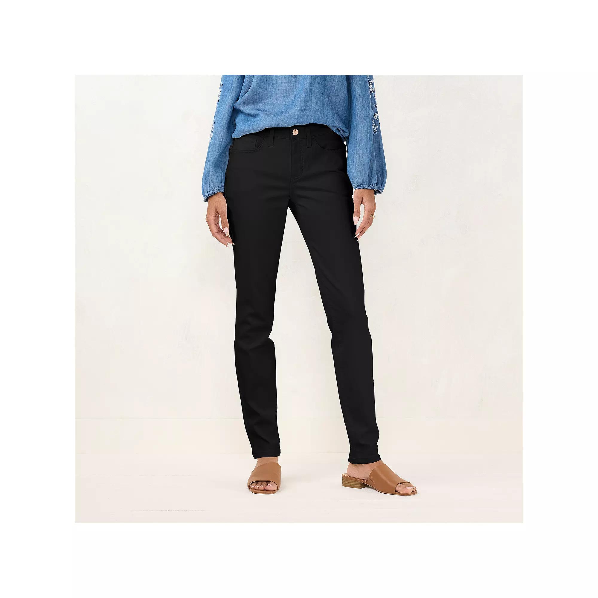 Women's LC Lauren Conrad Midrise Skinny Jeans, Size: 2, Black Product Image