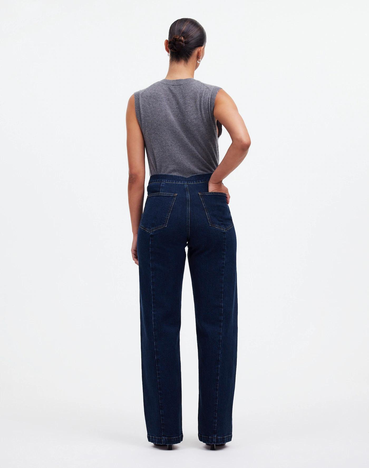 The Curvy Emmett Wide-Leg Jean in Leffers Wash: Welt Pocket Edition Product Image