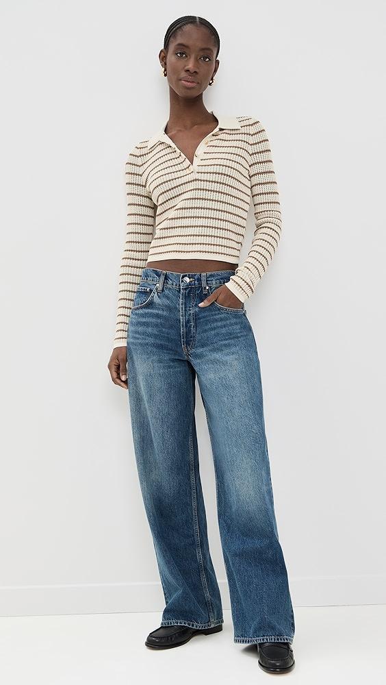 rag & bone Viola Stripe Polo Sweater | Shopbop Product Image