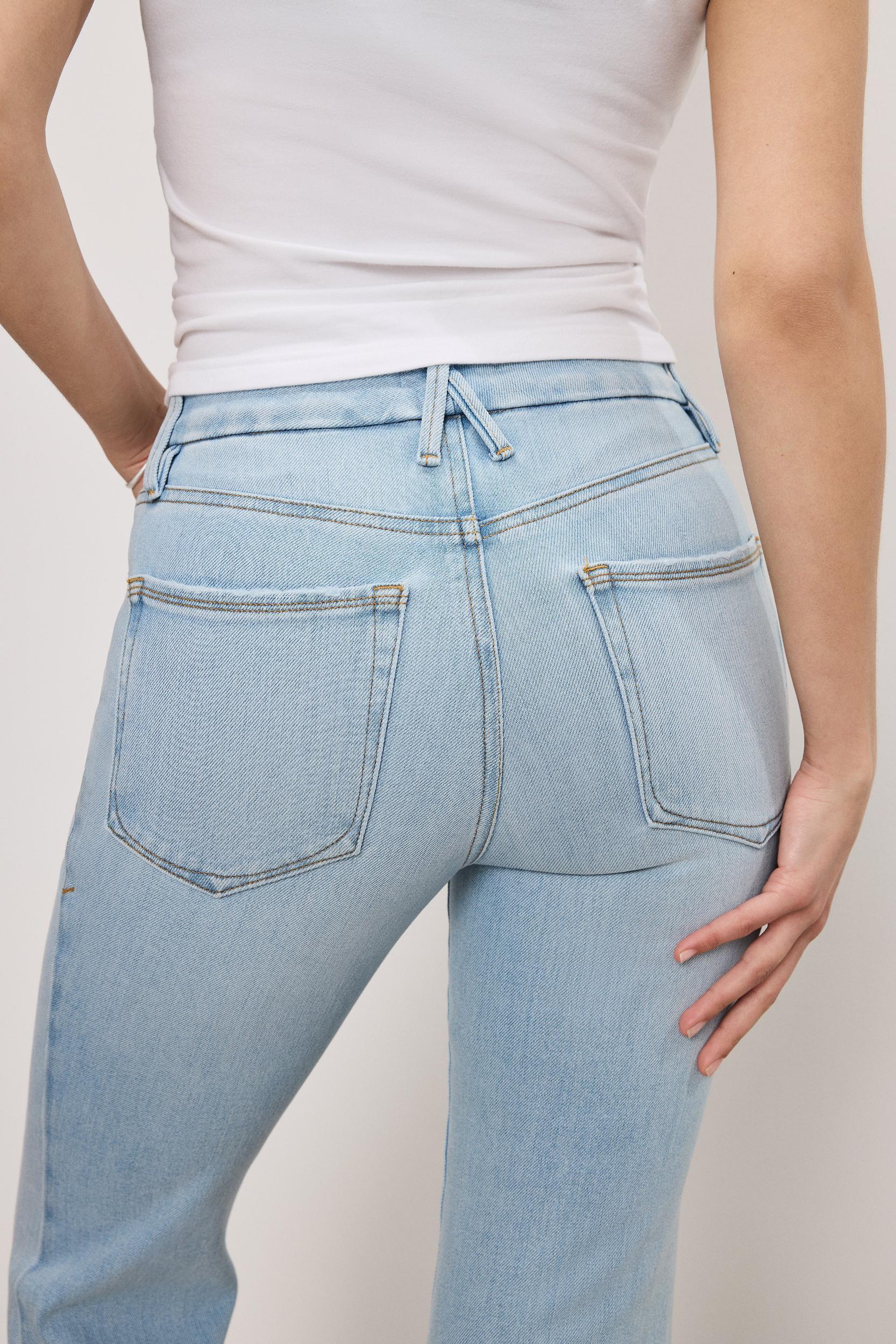 SOFT TECH GOOD PETITE FLARE JEANS | INDIGO841 Product Image