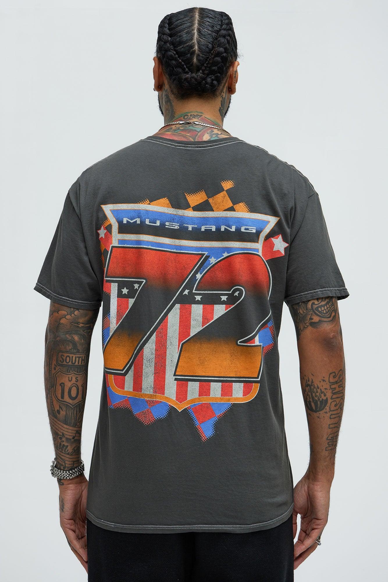 Ford Mustang 72 Sprint Oversized Short Sleeve Tee - Black Product Image