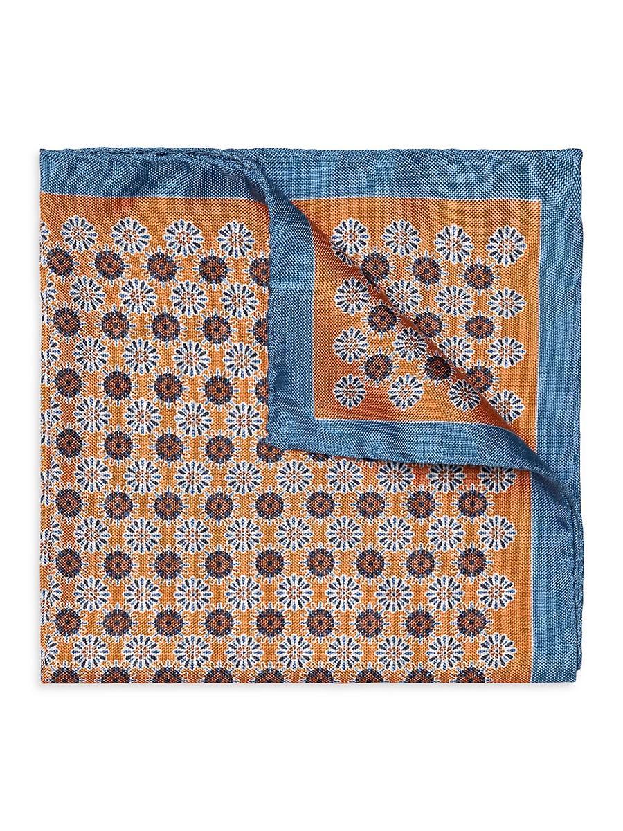 Men's Geometric Silk Pocket Square Product Image