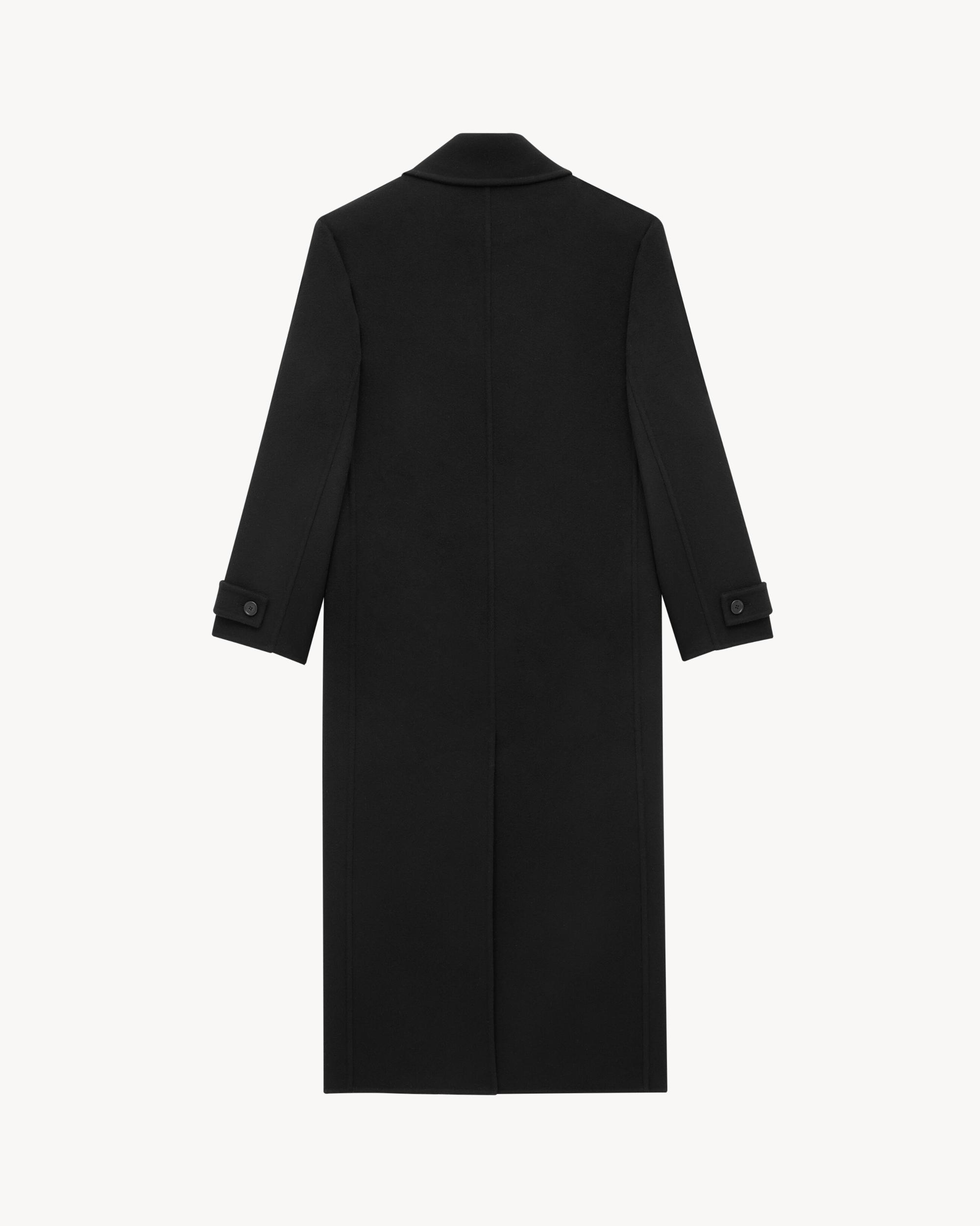 long coat in brushed cashmere and wool Product Image