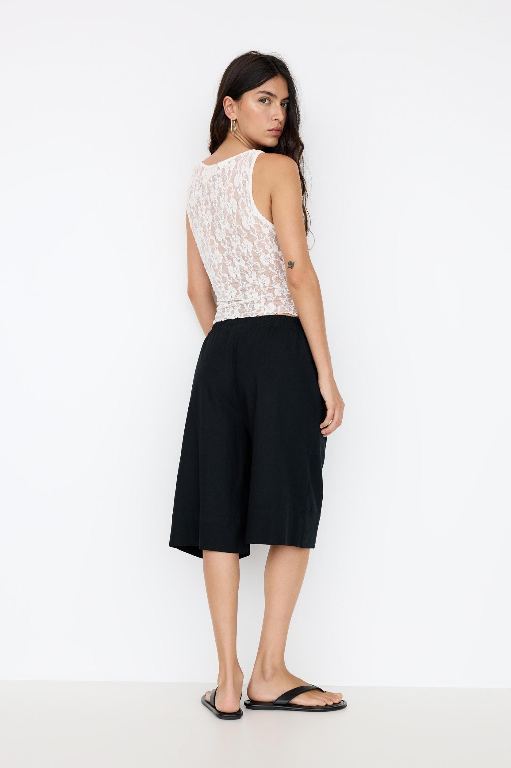 Lace top with gathered sides Product Image