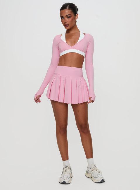 Dynamic Pleat Active Skort Pink Product Image