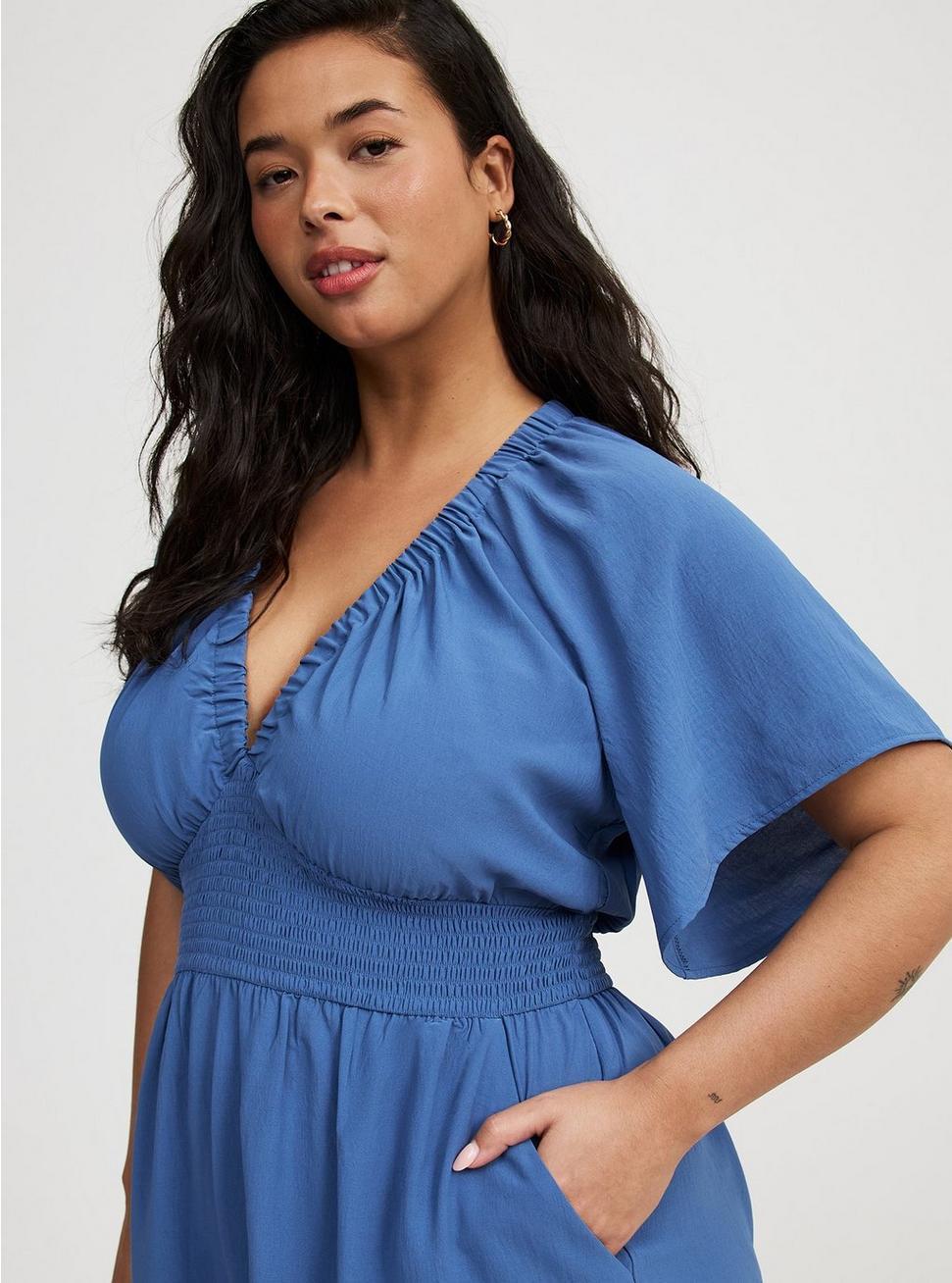 Double V-Neck Romper Product Image