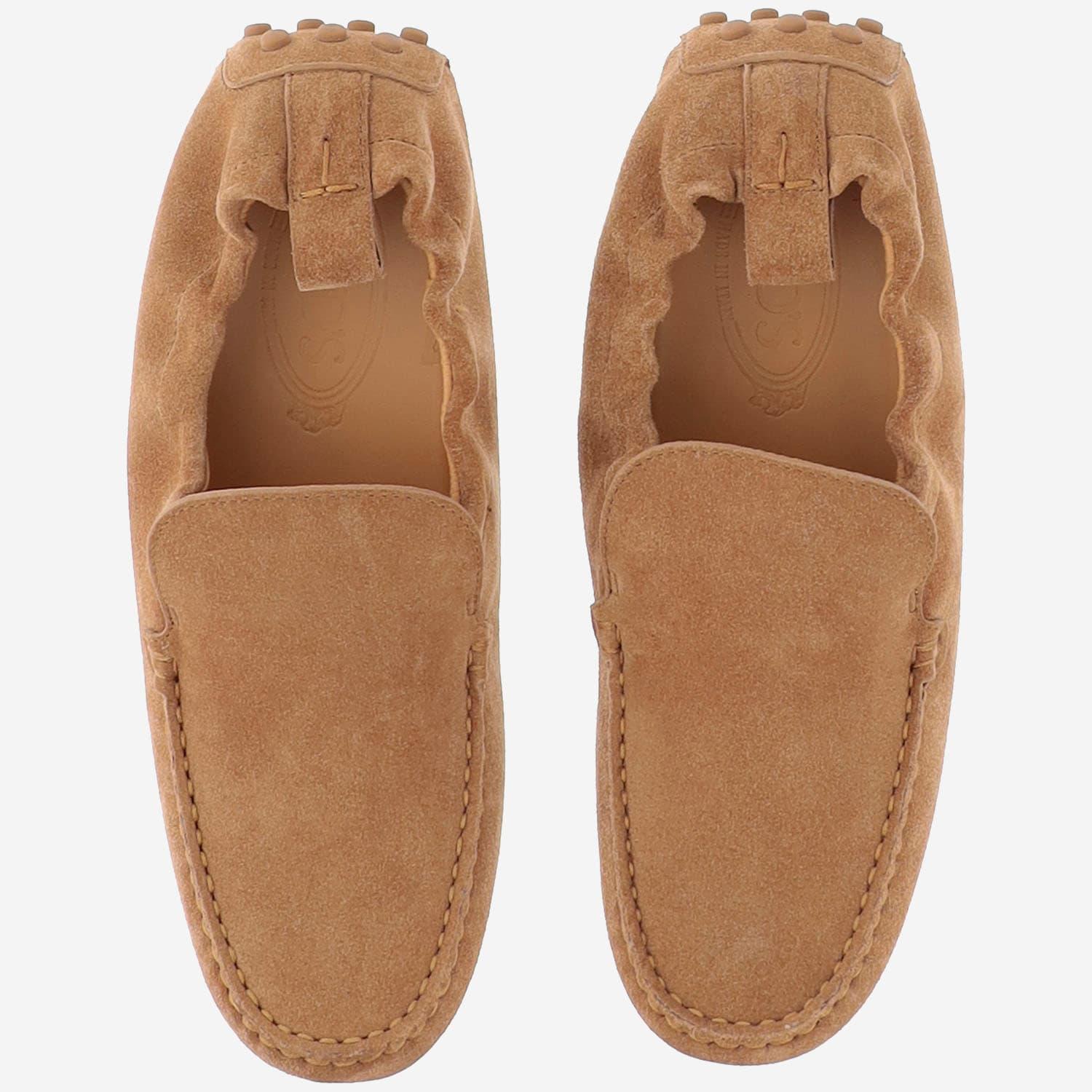 TOD'S Round Head Loafer Shoes In Beige Product Image