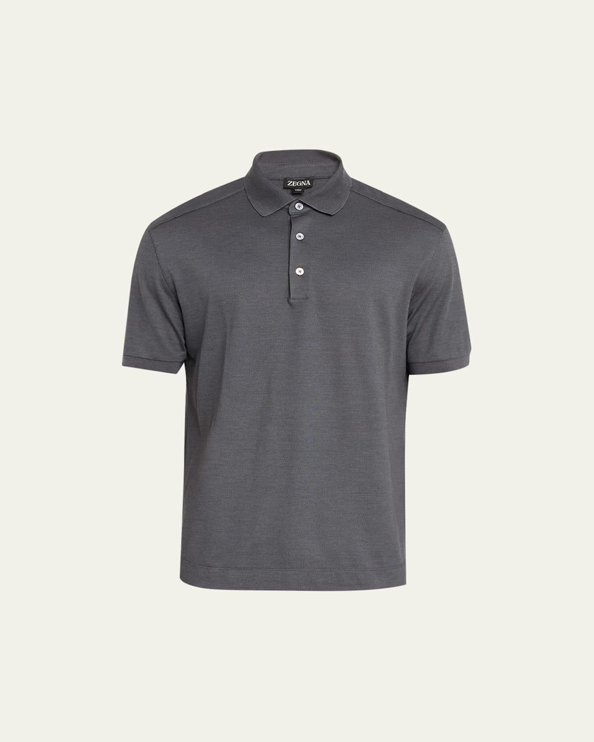 Mens Cotton-Silk Polo Shirt Product Image