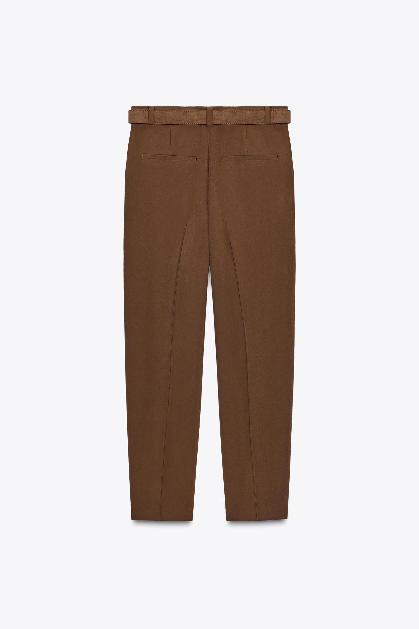 BELTED FLOWY PANTS Product Image