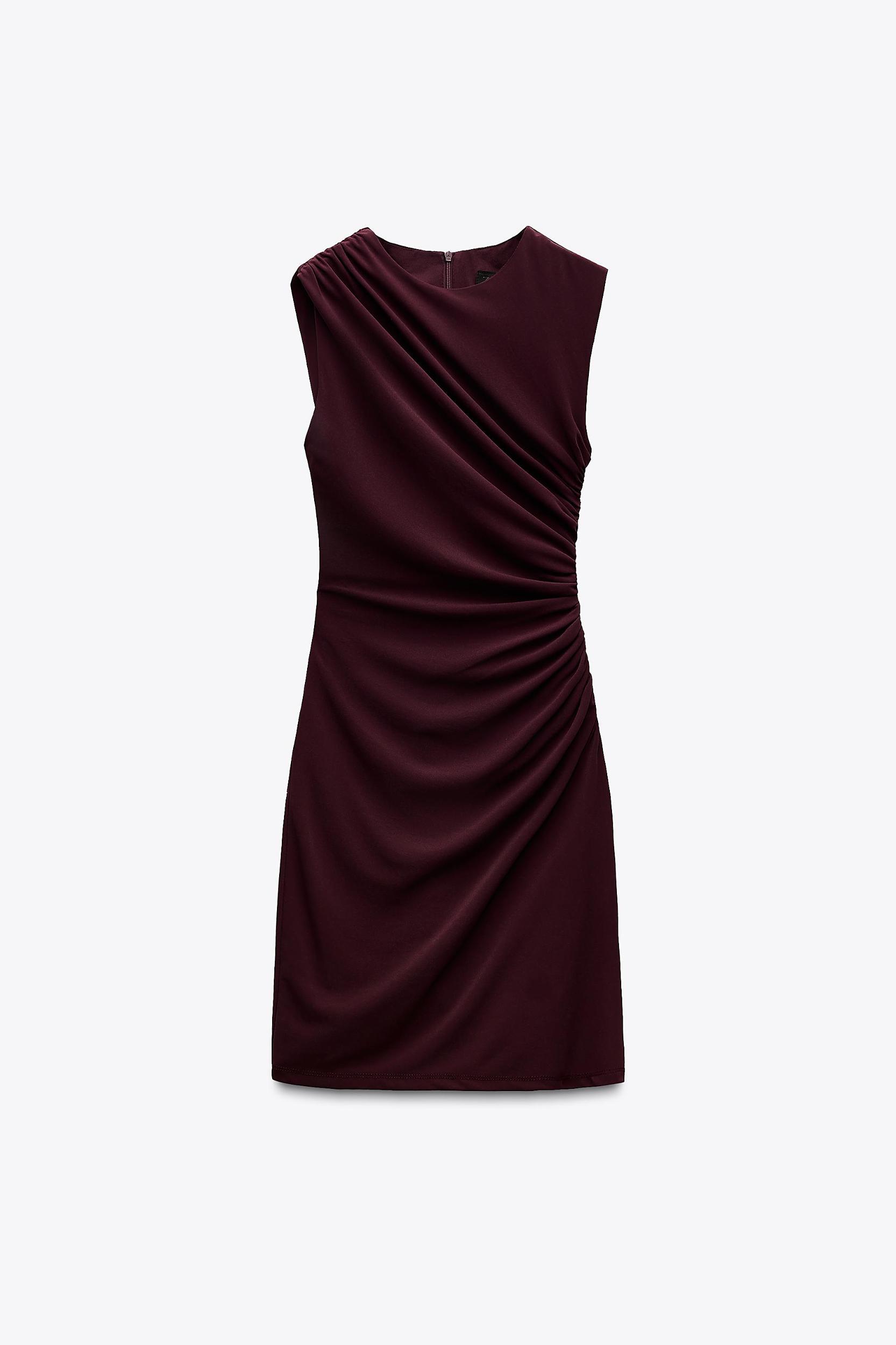 SHORT DRESS WITH RUCHING Product Image