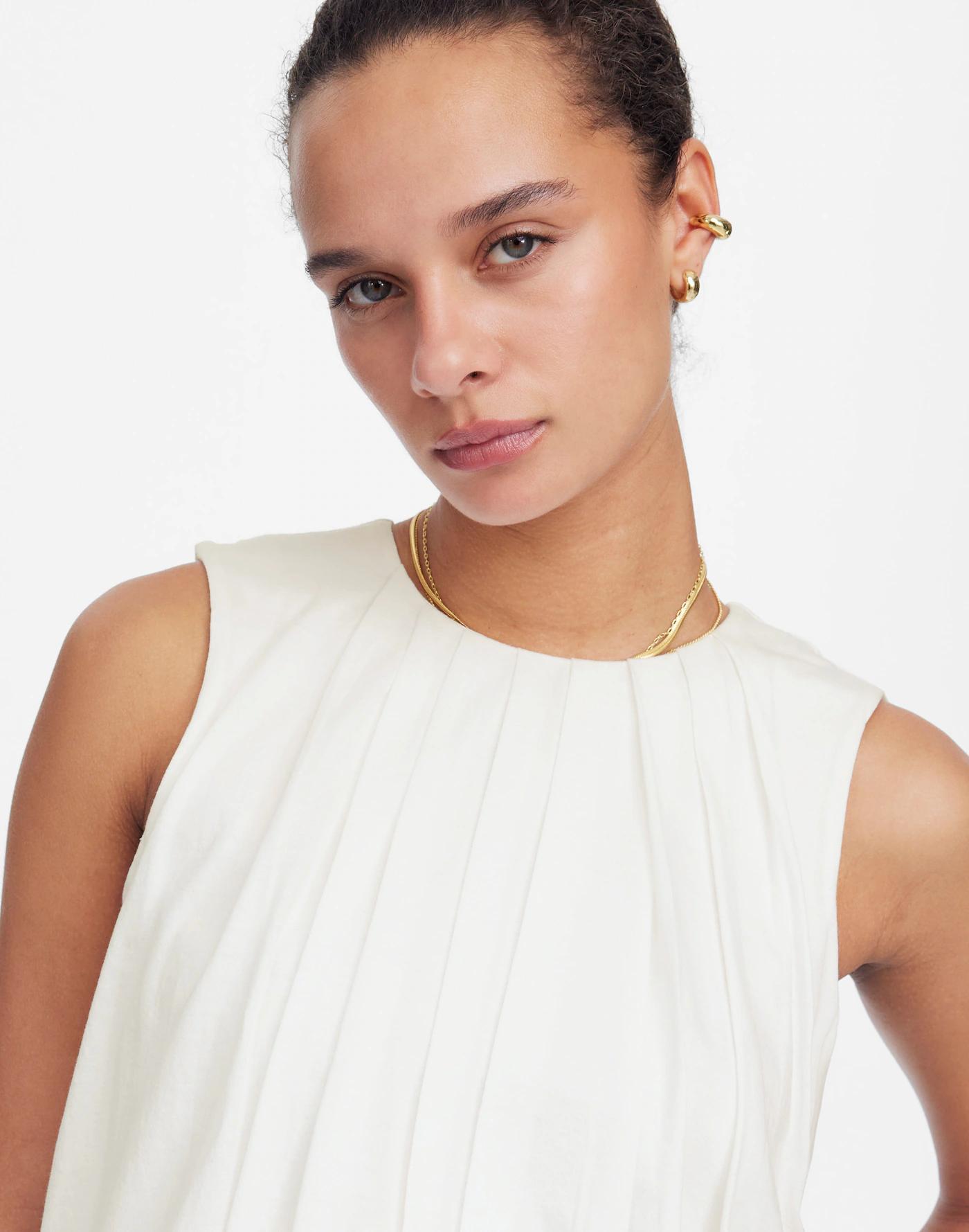 Sleeveless Crewneck Bubble Top Product Image