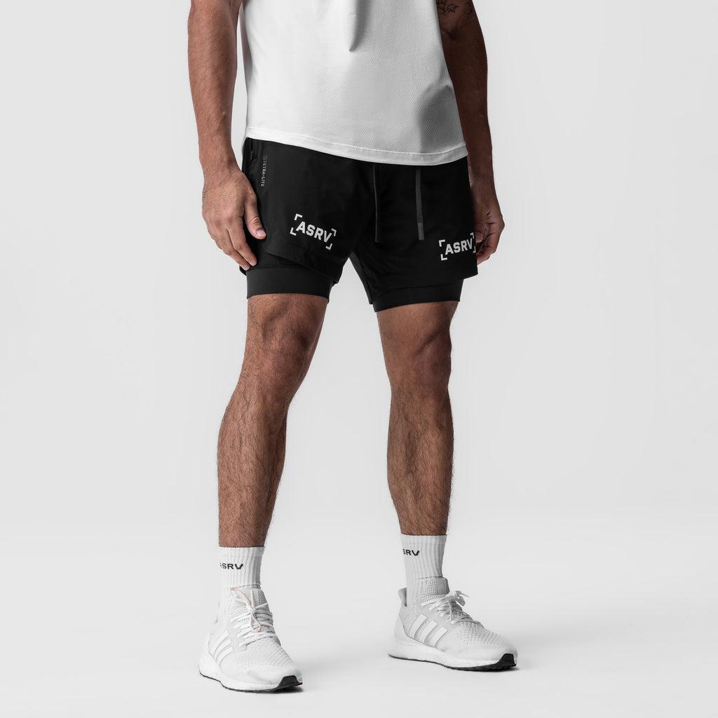 0866. Tetra-Lite® 7" Liner Short - Black "White Bracket"/Black Product Image