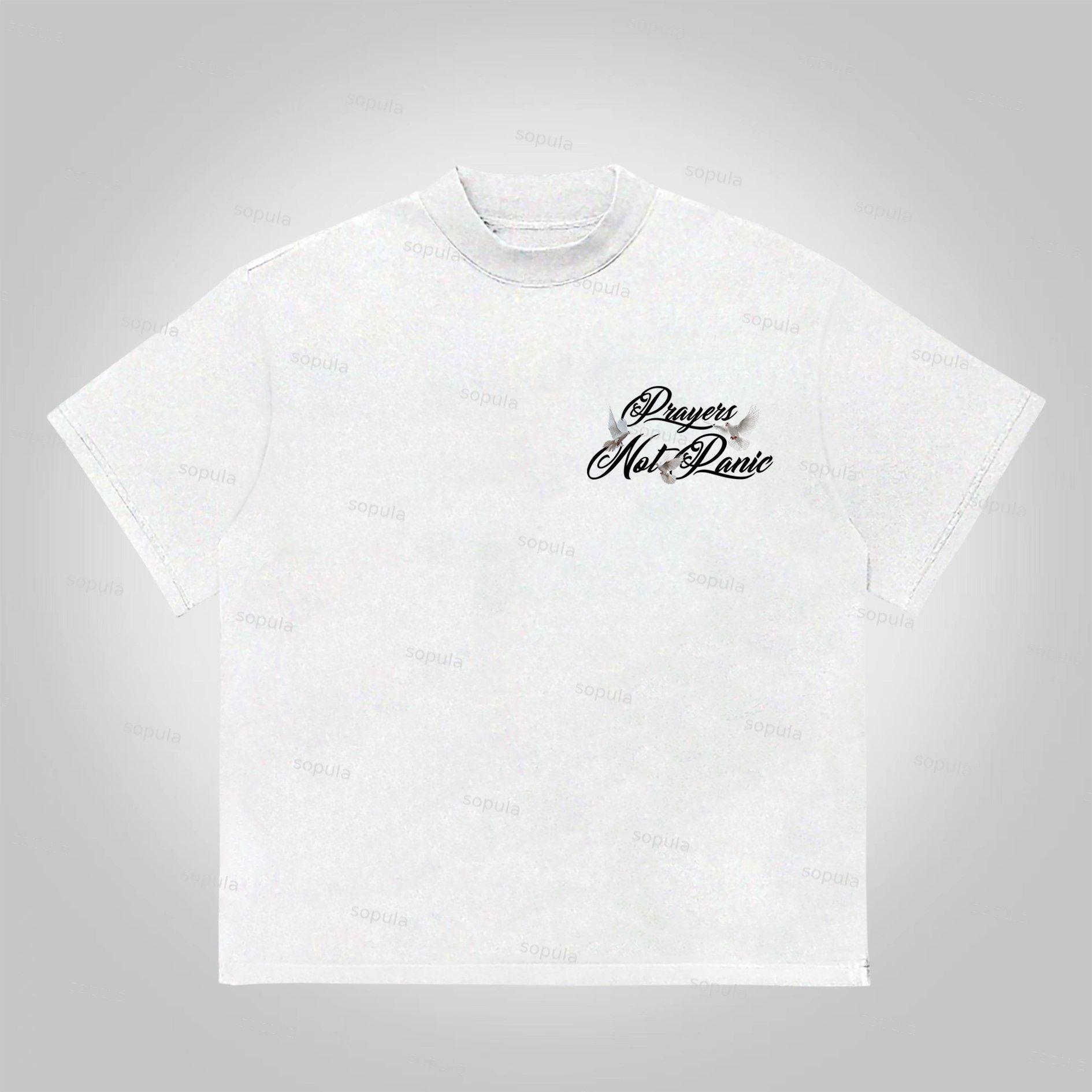 Sopula Prayers God Will Be By Your Side Printed Graphics Cotton T-Shirt Product Image