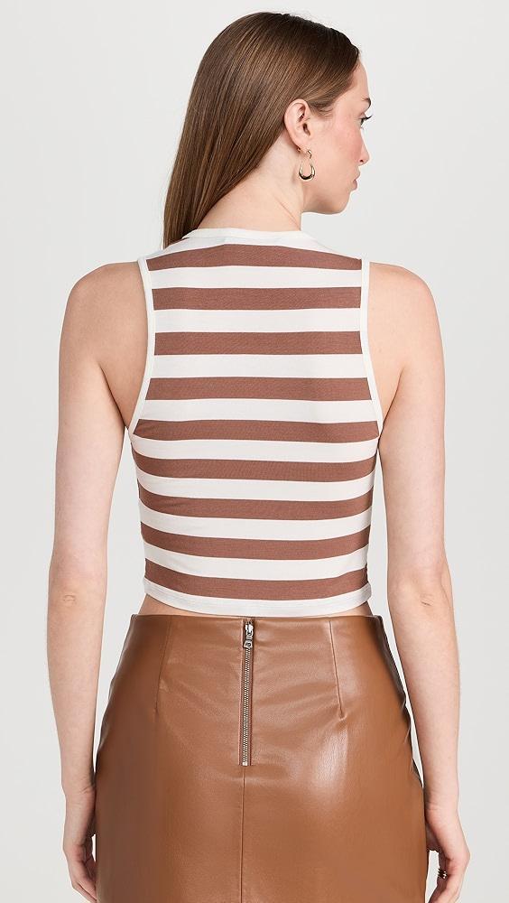 alice + olivia Andre Fitted Cropped Tank | Shopbop Product Image