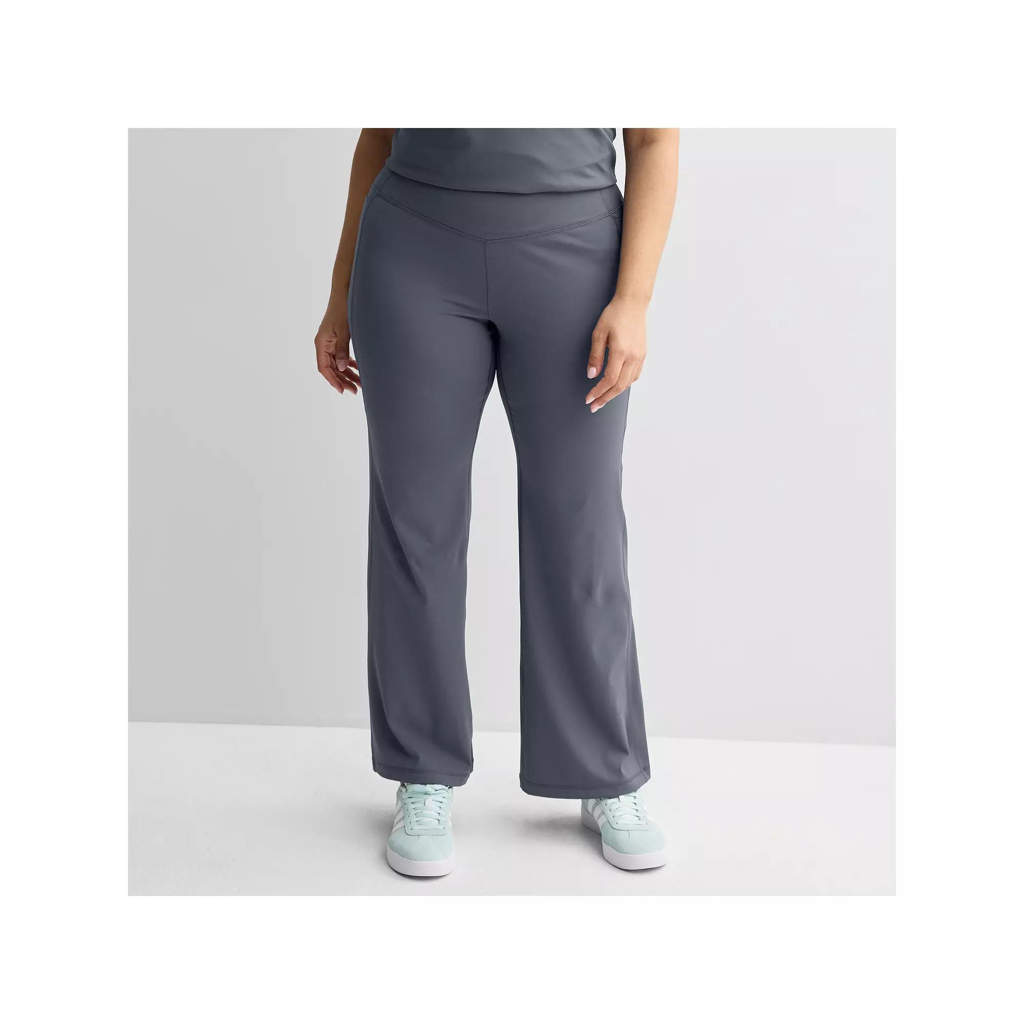 Plus Size Tek Gear® Ultrastretch Flare Leg Pants, Women's, Size: 4XL, Heritage Gray Product Image