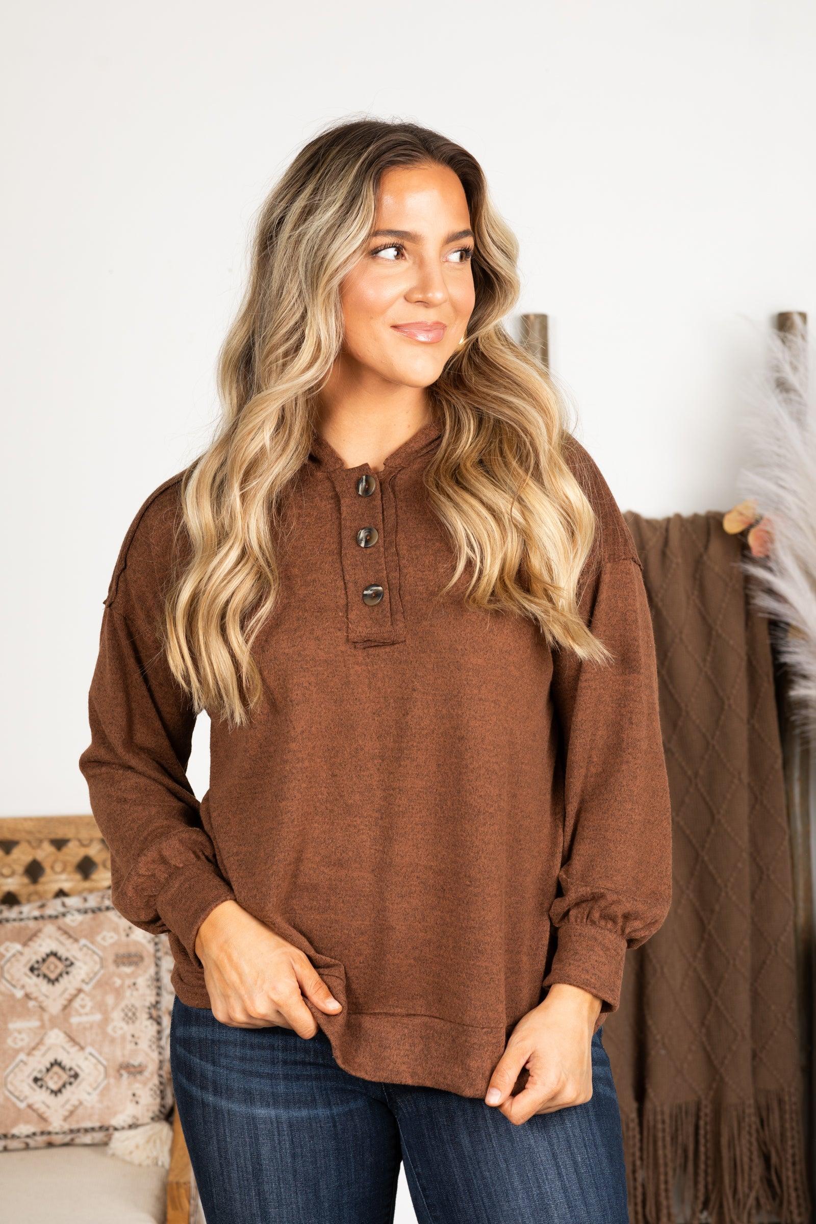 Soft Knit Long Sleeve With Button Detail Product Image