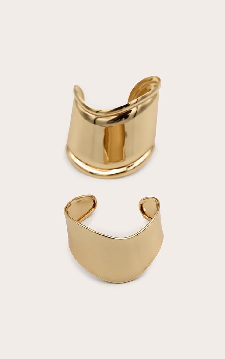 Gold Curved Bangle Set Product Image