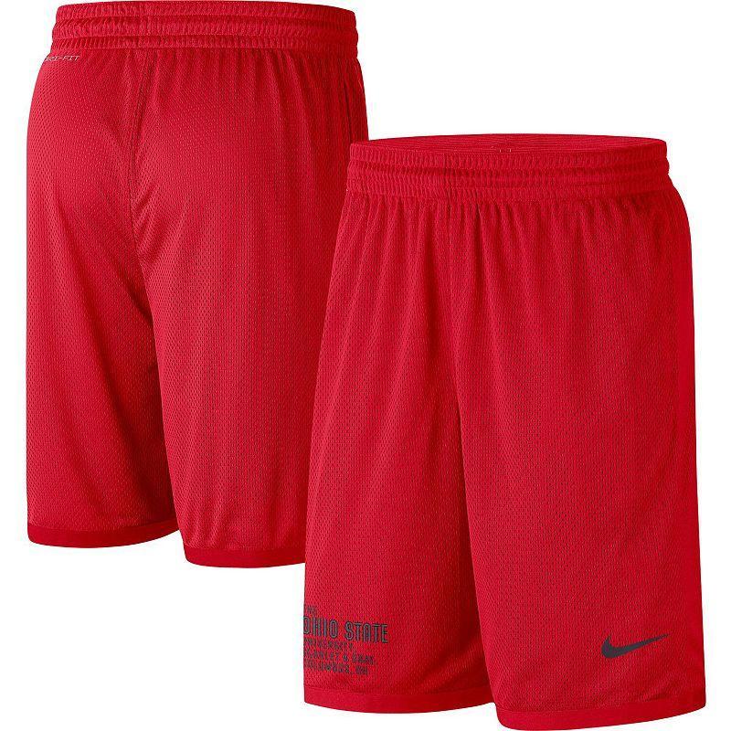 Men's Nike Scarlet Ohio State Buckeyes Performance Mesh Shorts,  Product Image