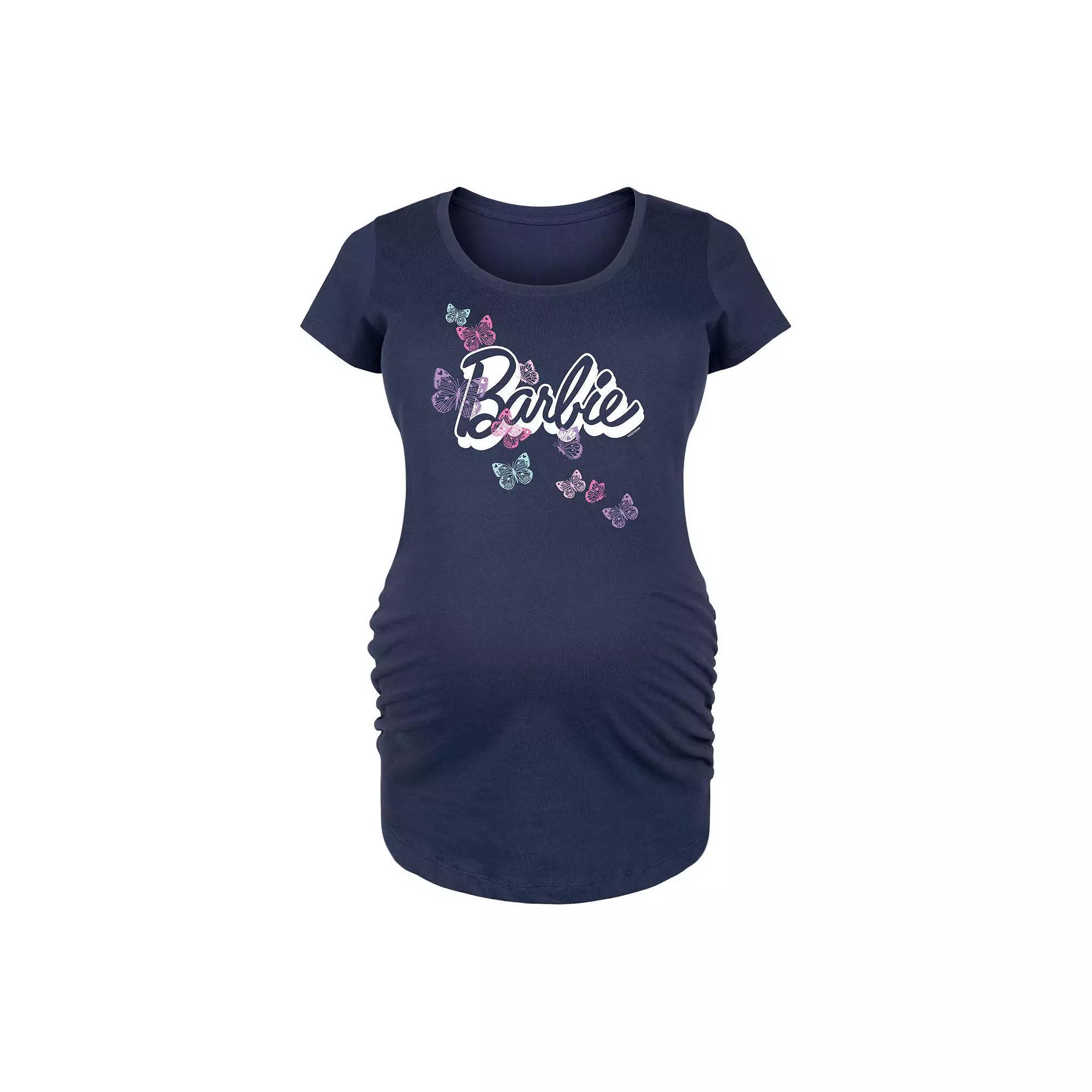 Maternity Barbie® Butterfly Logo Graphic Tee, Women's,  Product Image