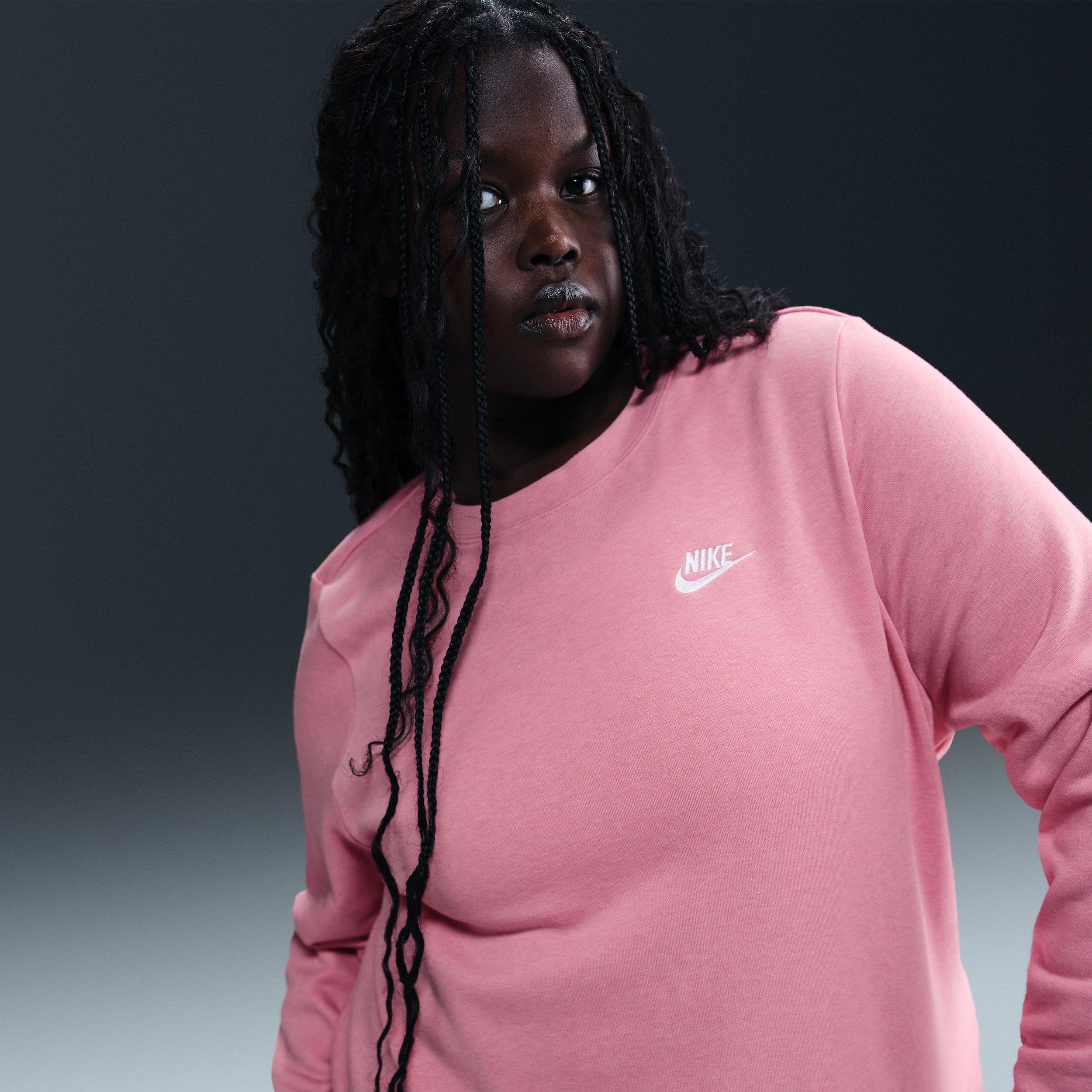 Nike Sportswear Club Fleece Women's Crew-Neck Sweatshirt (Plus Size) Product Image