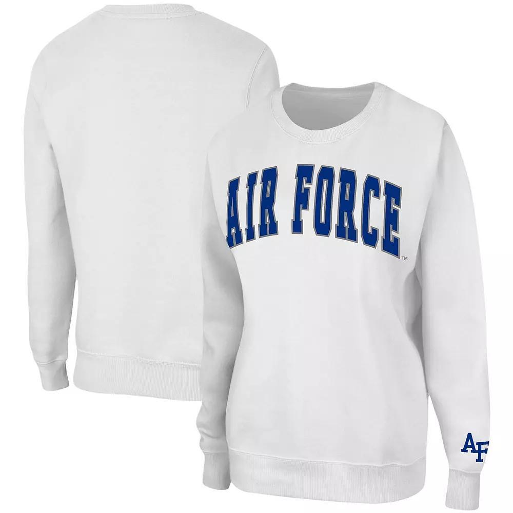 Women's Colosseum White Air Force Falcons Campanile Pullover Sweatshirt, Size: 2XL, Afa White Product Image