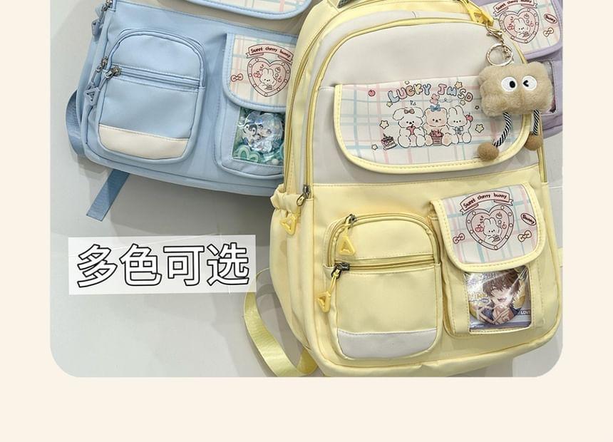 Cartoon Print PVC Panel Backpack / Bag Charm / Set Product Image