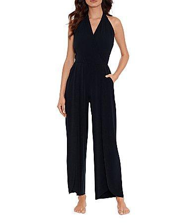 Womens Halter Cover-Up Jumpsuit Product Image