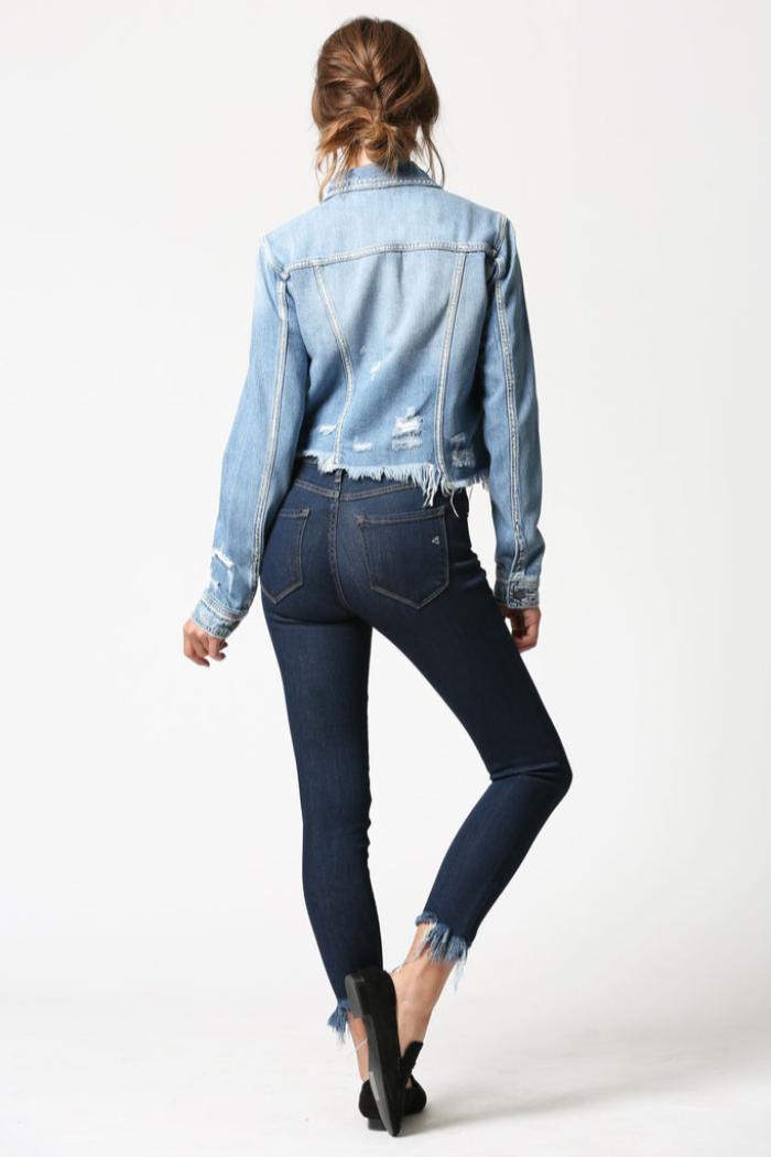 Regular Fitted Jacket With Uneven Hem Product Image