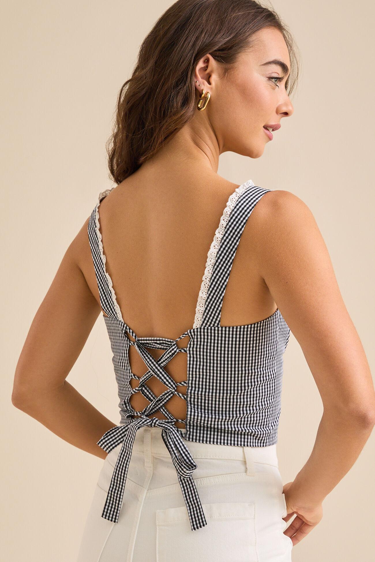 Kimrie Lace Up Top Product Image