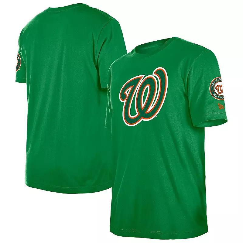Men's New Era Kelly Green Washington Nationals St. Patrick's Day Shamrock Fill T-Shirt,  Product Image
