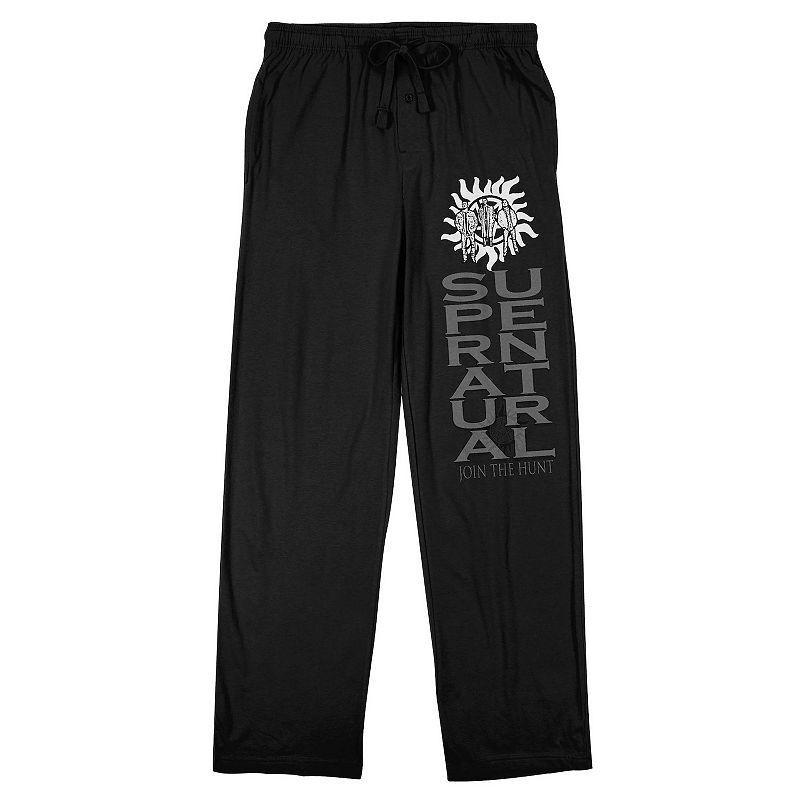 Men's Supernatural Show Title Pajama Pants, Size: Medium, Black Product Image