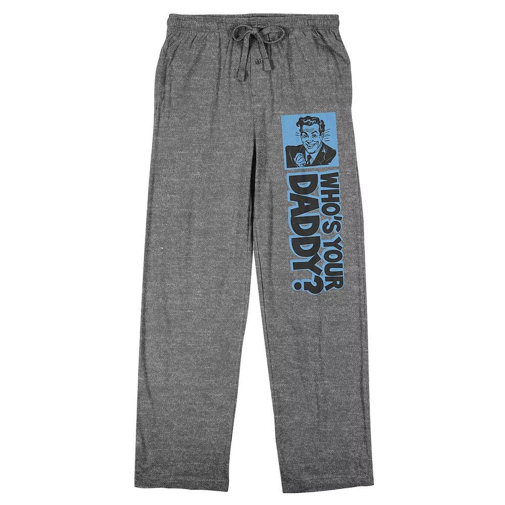 Men's Who's Your Daddy Pajama Pants, Size: Large, Gray Product Image
