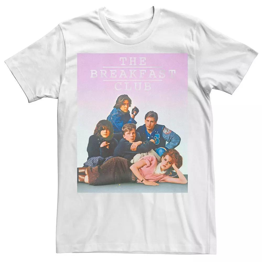 Men's Breakfast Club Group Pose Faded Background Tee, Size: 3XL, White Product Image