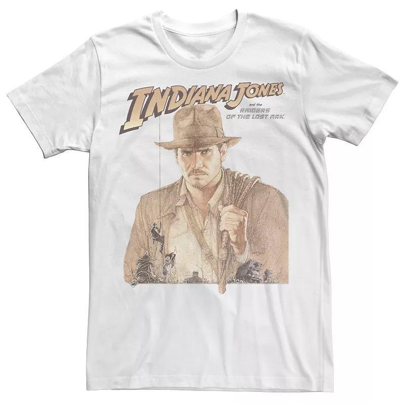 Men's Indiana Jones Raiders of the Lost Ark Movie Poster Graphic Tee, Size: XS, White Product Image