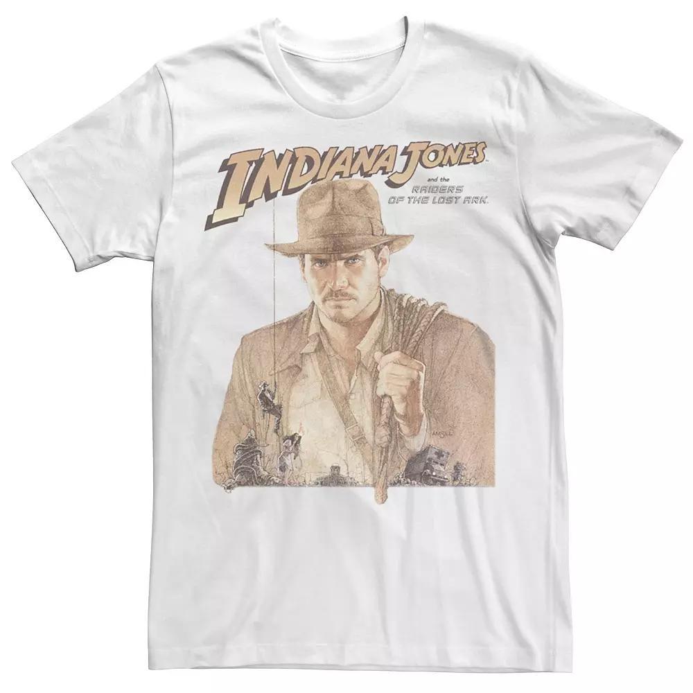 Big & Tall Indiana Jones and the Raiders of the Lost Ark Retro Poster Graphic Tee, Men's, Size: 3XL Tall, White Product Image