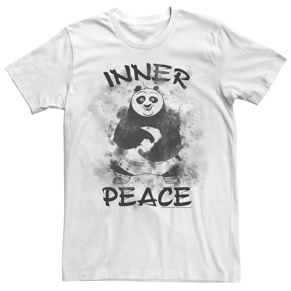Men's Kung Fu Panda Po Inner Peace Water Color Portrait Tee, Size: 3XL, White Product Image