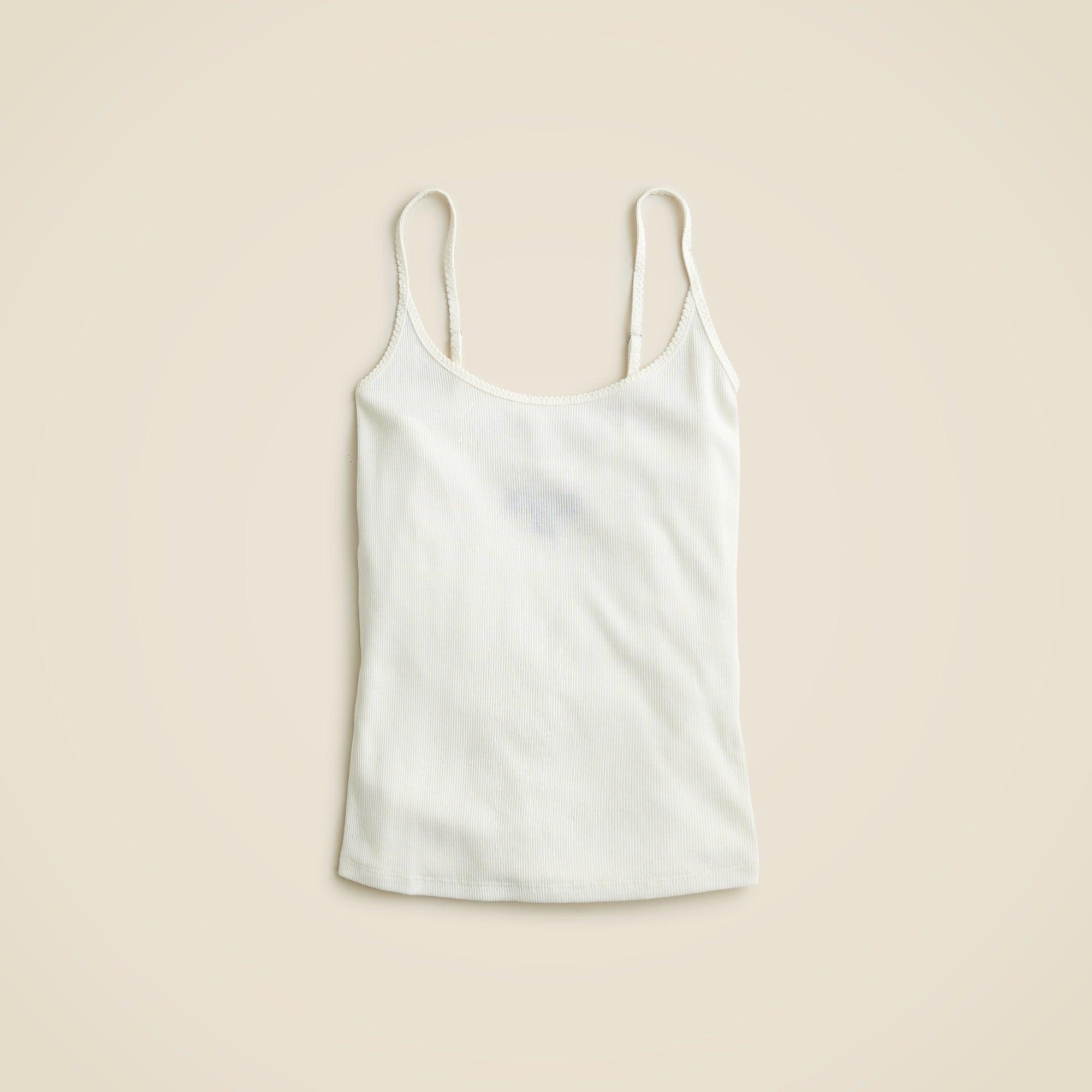 Fine rib camisole in stripe Product Image