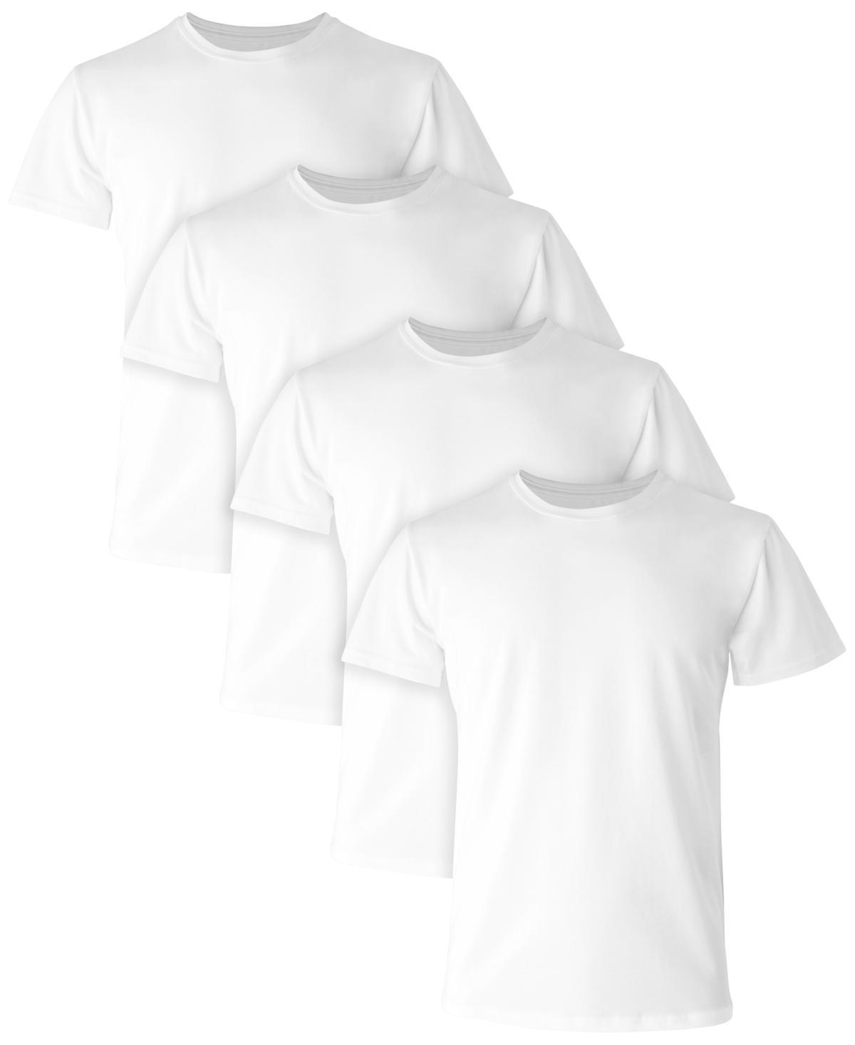 Hanes Ultimate Comfort Fit Mens Crewneck Undershirt, White, 4-Pack S Product Image