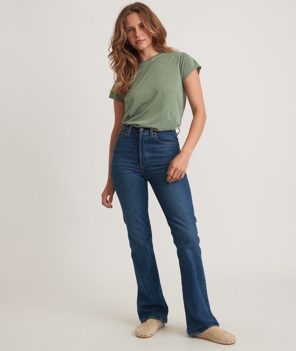 Swing Crew Tee in Garden Green Product Image