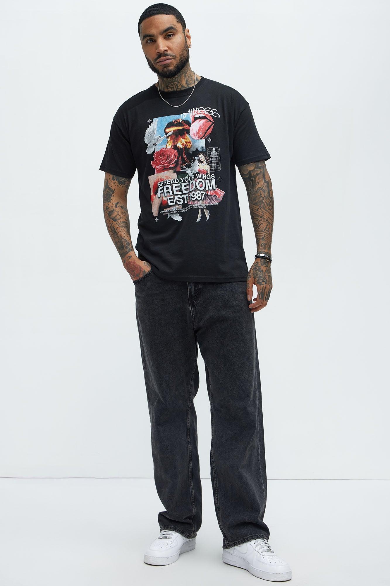 Spread Your Wings Short Sleeve Tee - Black Product Image